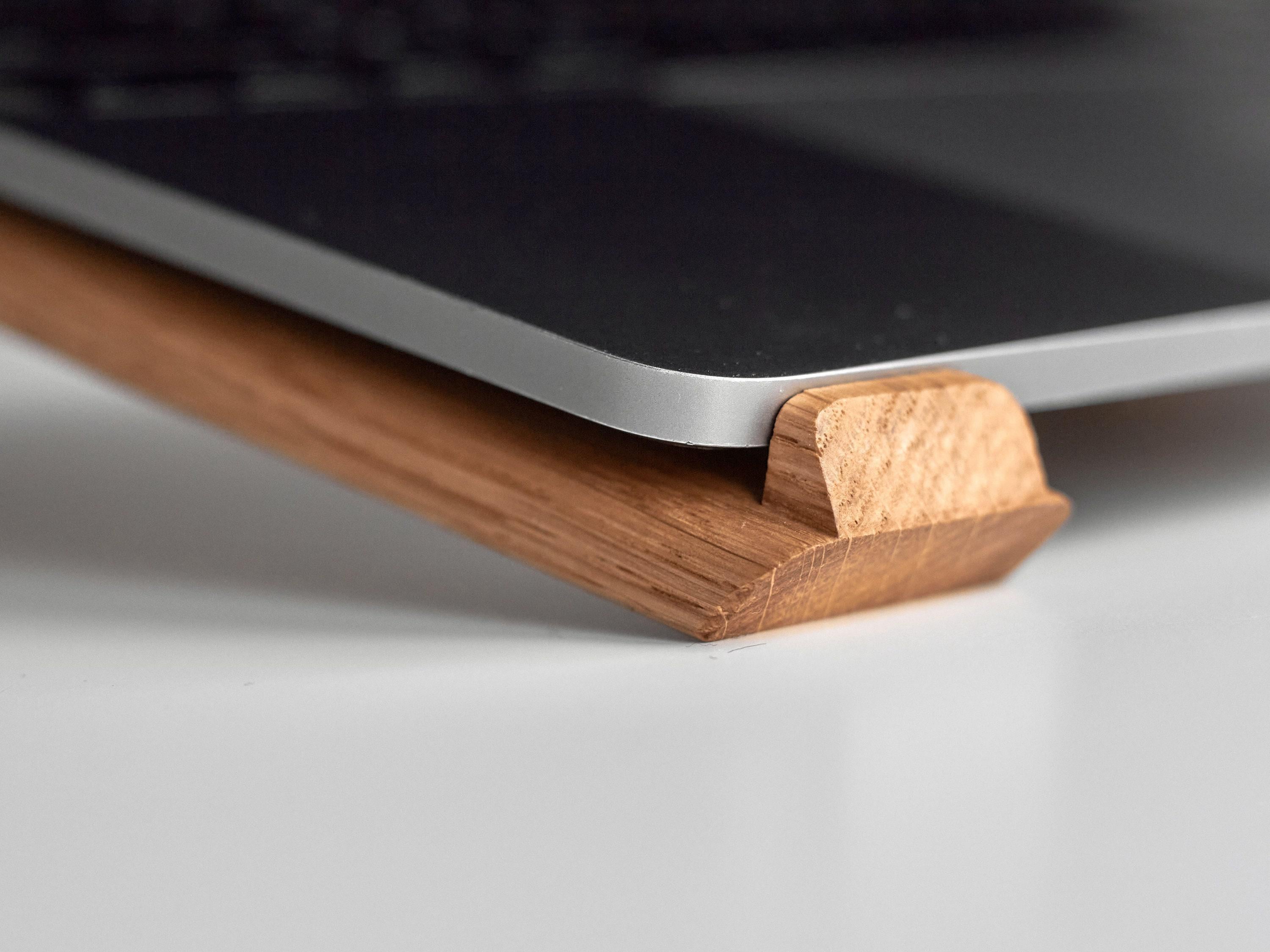 Wooden Laptop Riser for Desk, Wood Laptop Stand, Macbook Stand, Laptop Holder Desk, Macbook Riser